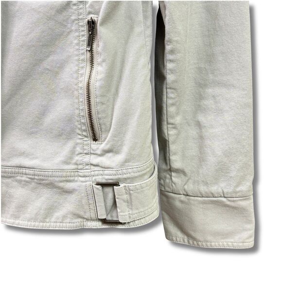 Pendleton Utility Jacket Beige Womens Sz 6 Cotton Blend Military Epaulettes Zip - Picture 6 of 13